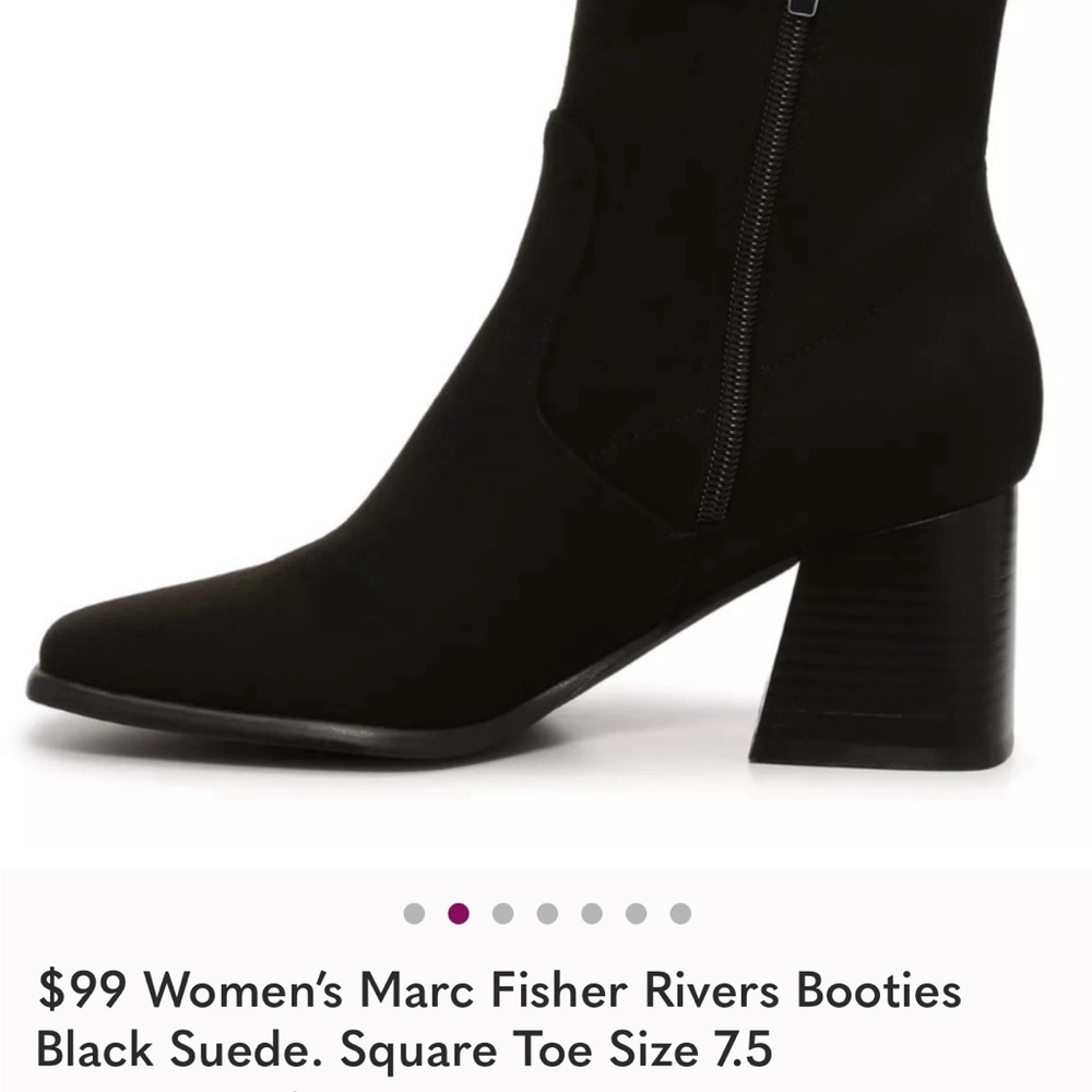 Marc Fisher Black Square toe Ankle Booties. 11. Like new.